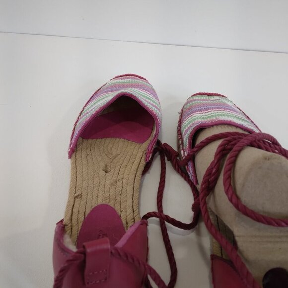 UGG Libbi Serape Espadrille Pink Sandals 1011189 Size 8 NEW - Picture 10 of 16
